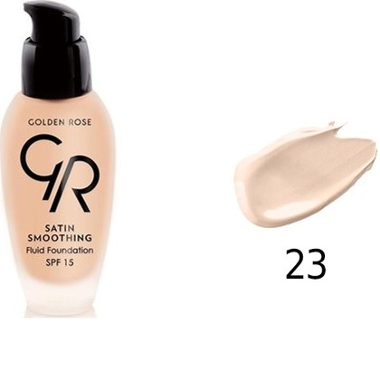 GOLDEN ROSE SATIN SMOOTHING FLUID FOUNDATION SPF15 NO23